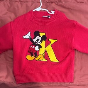 Kith x Disney Mickey Knit Sweater Kids 4–5T – Rare Limited Edition – Red